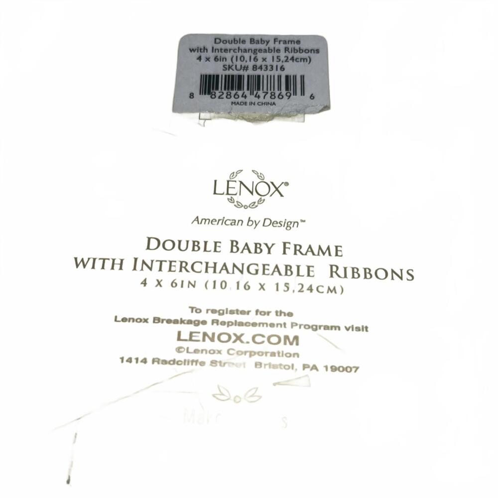 Lenox Double Baby Frame with Interchangeable Ribbons - Picture 5 of 5